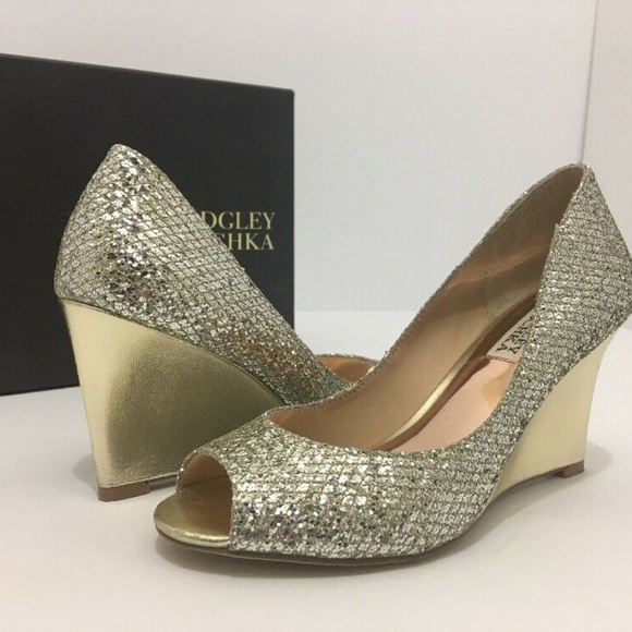 badgley mischka stephanie glitter slingback pump
